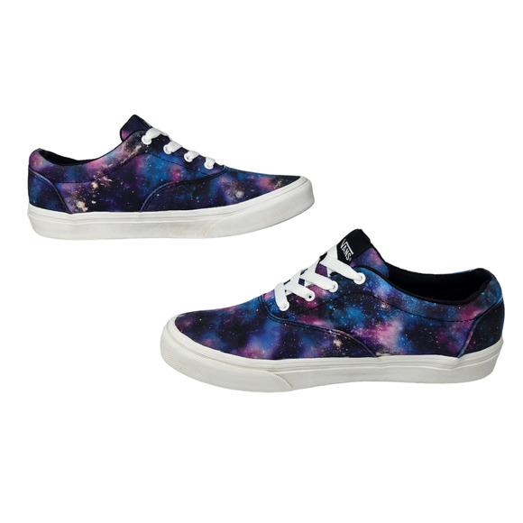 Vans Shoes Juniors 5 Galaxy Space Purple Blue Tie Dye Low Tops Skate Skateboard - Picture 2 of 10